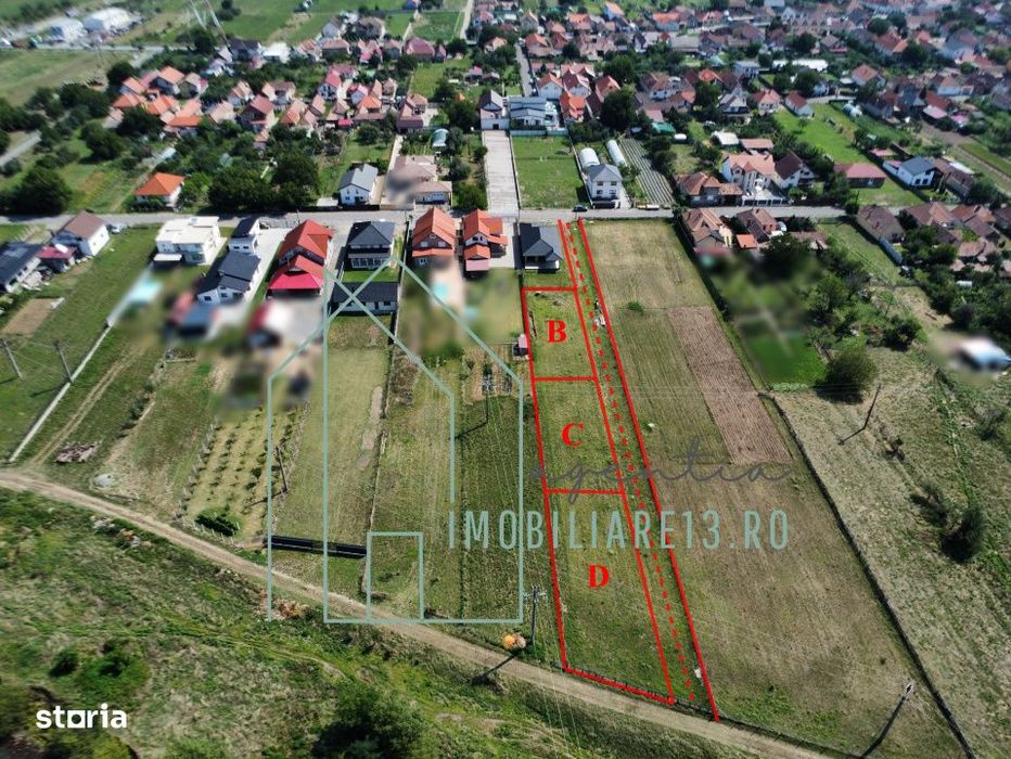 De vanzare parcele de teren intravilan cu utilitati in Petresti, Sebes