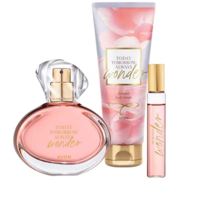 Set 3 prod.Apa parfum TTA Wonder 50ml, Lot.corp 125ml&Minip.10 ml-Avon