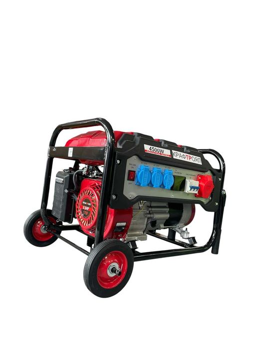 НОВ мощен 4.5 киловата четиритактов Генератор  с дисплей и колела