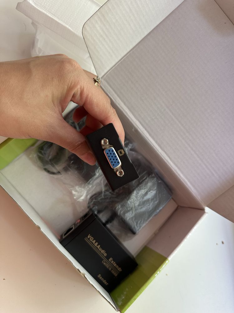 удлинитель VGA/аудиосигнала по RJ45, модель FY-1225A