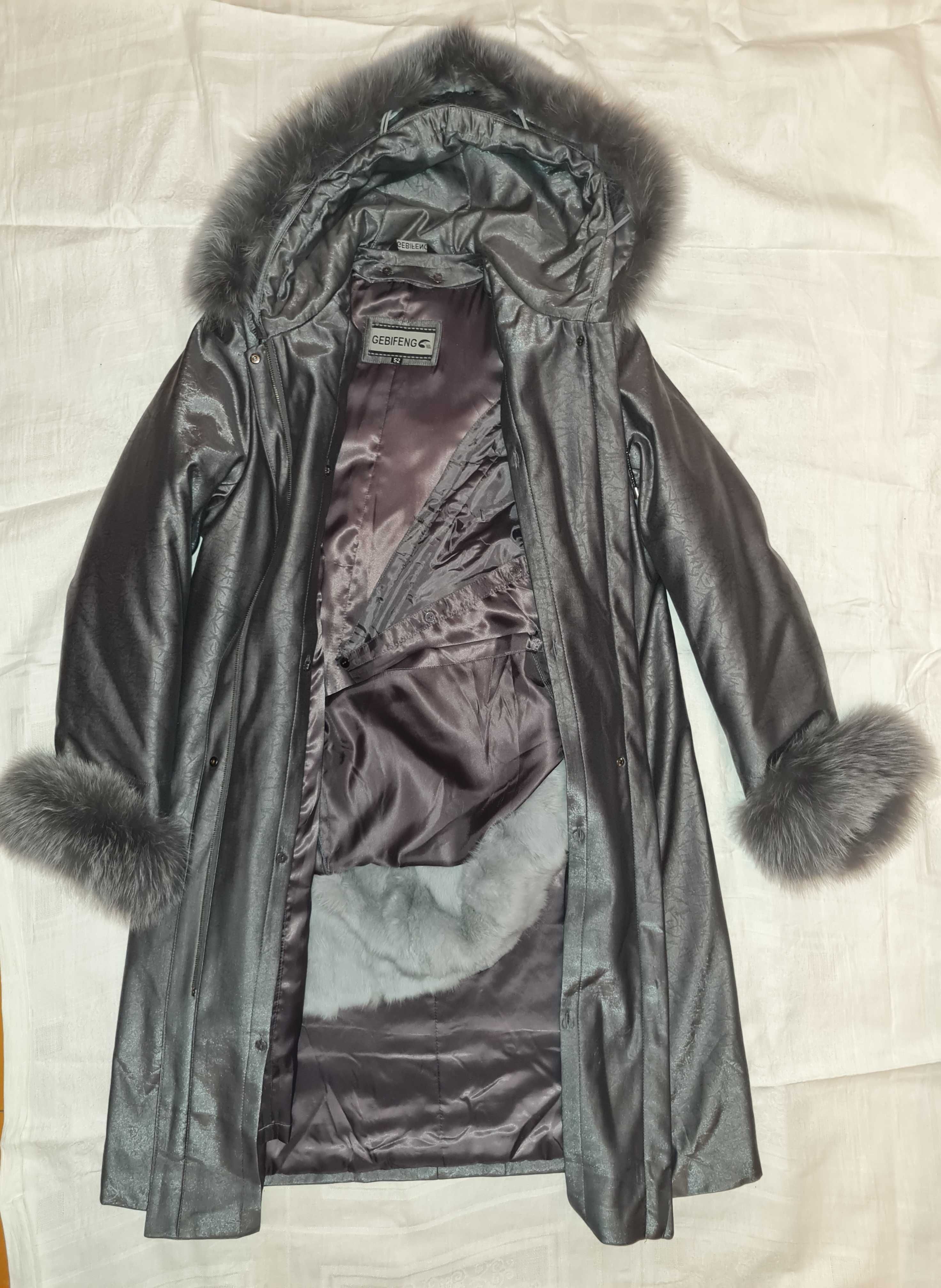 Куртка женская зимняя, подстежка- кроличий мех