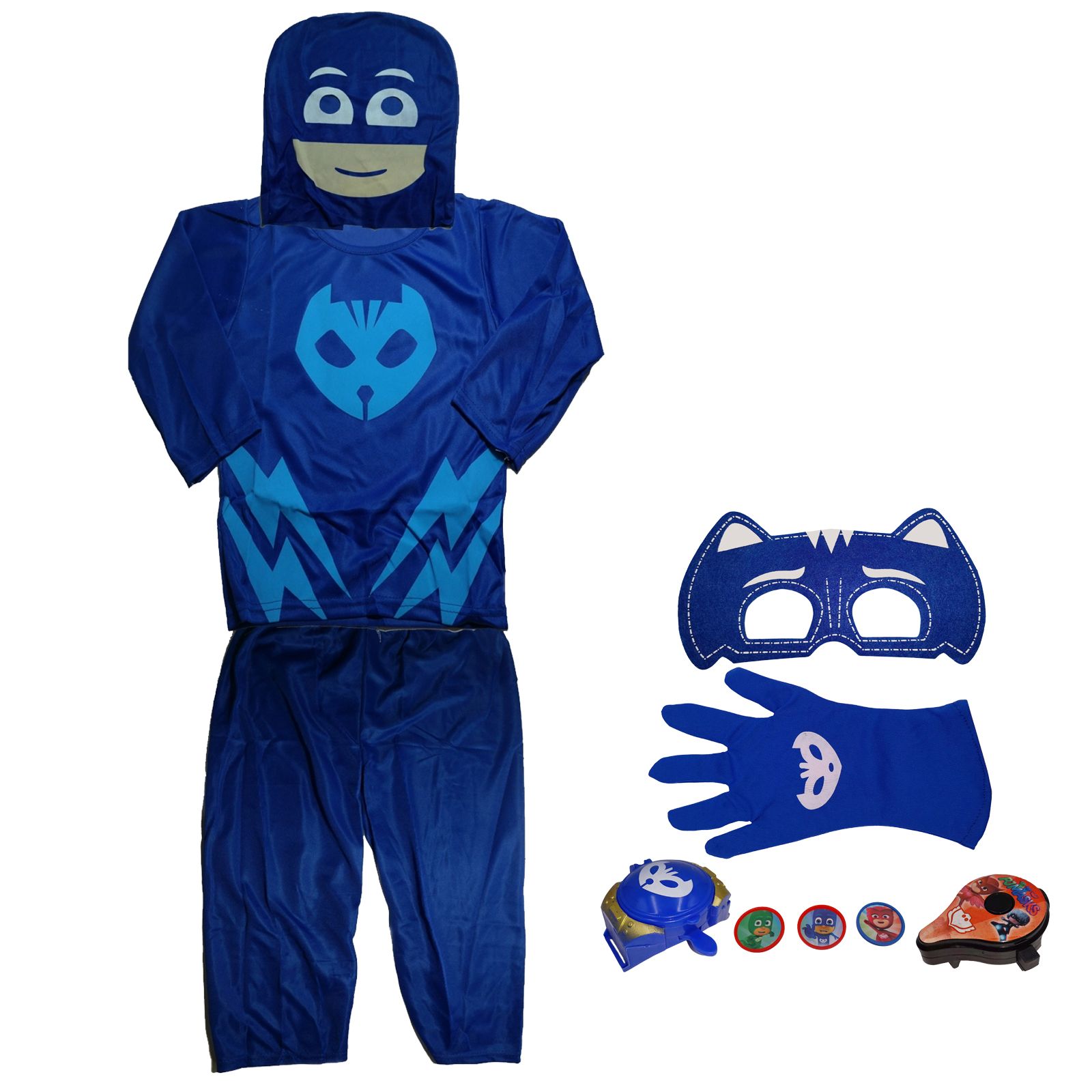 Set costum Eroi in Pijamale IdeallStore®, Pisoi, S, 3-5 ani, albastru