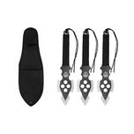Set trei cutite de aruncare, Full Tang, 22.5 cm, otel inoxidabil