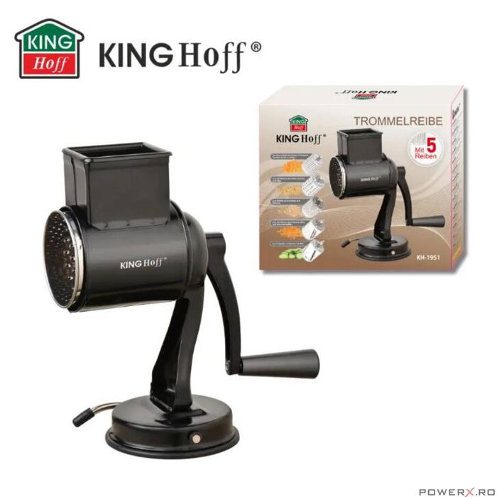 Masina manuala, 5 insertii pentru tocat legume, prindere prin ventuza,