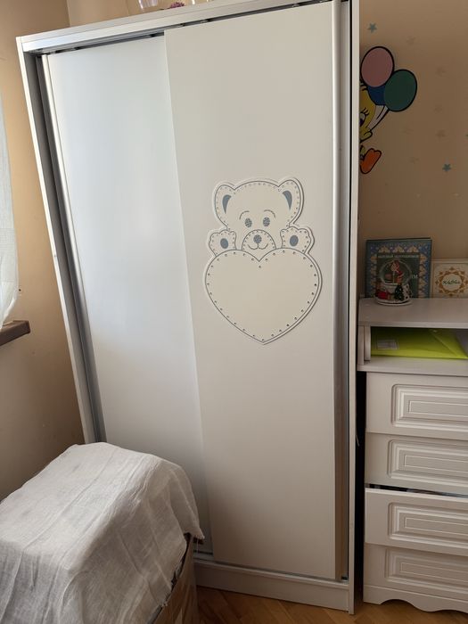 Комплект кровать и шкаф детская