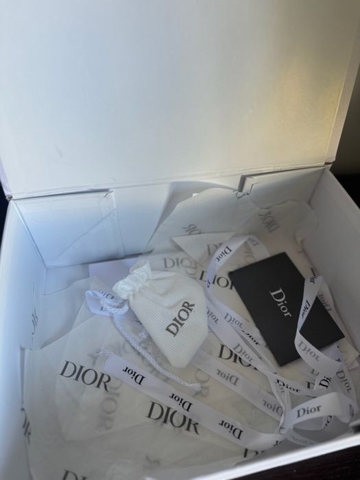 Lady Dior Mini чанта bag чисто нова в черно и сиво