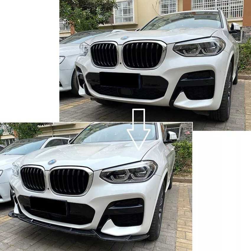 Prelungire Lip Bara Fata M BMW X3 X4 G01 G02 Maxton style,Negru Lucios