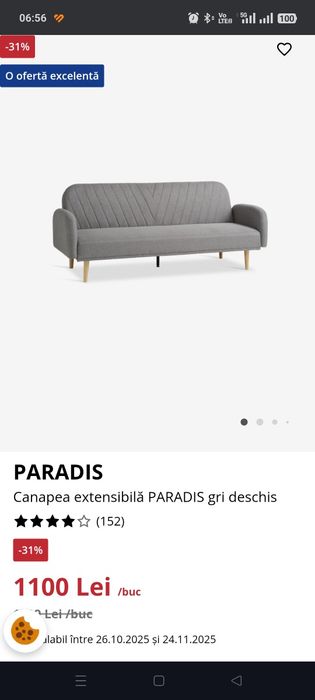 Vând canapea extensibila model jisk