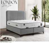 Тапицирана спалня London Bed - Mense 19 Grey