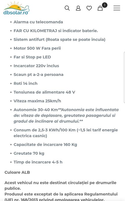 Scuter electric doar probat