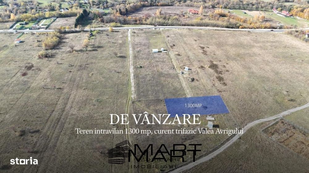 Teren 1300mp, curent trifazic Valea Avrigului