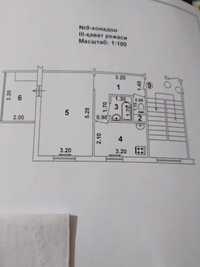 Квартира 1 комнатная, французская планировка, Авиасозлар 2 , этаж 3