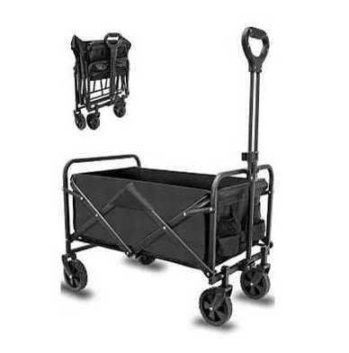 Carut/Carucior Camping de transport pliabil 4 roti cadru metalic 120L