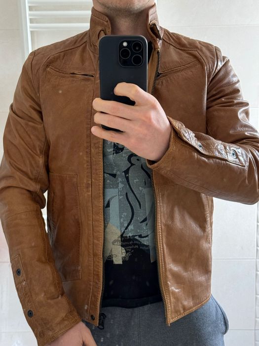 Geaca piele G-Star RAW, XS S