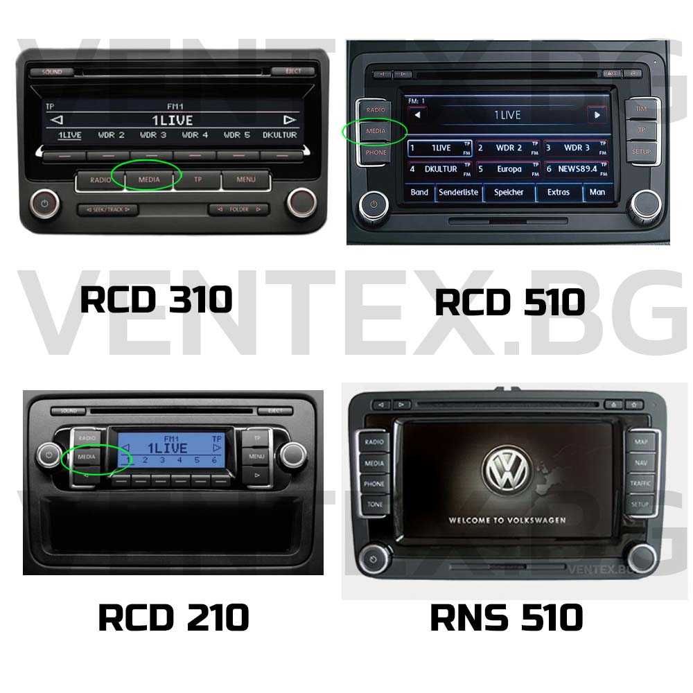 AUX аудио кабел за VW RCD310, RCD210, RNS510 RNS310 аукс за фолксваген