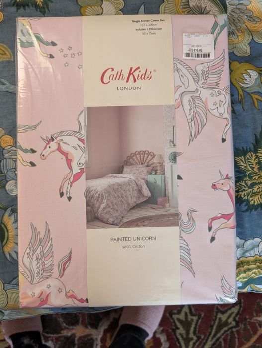 Спален комплект Cath Kidston розов на еднорози