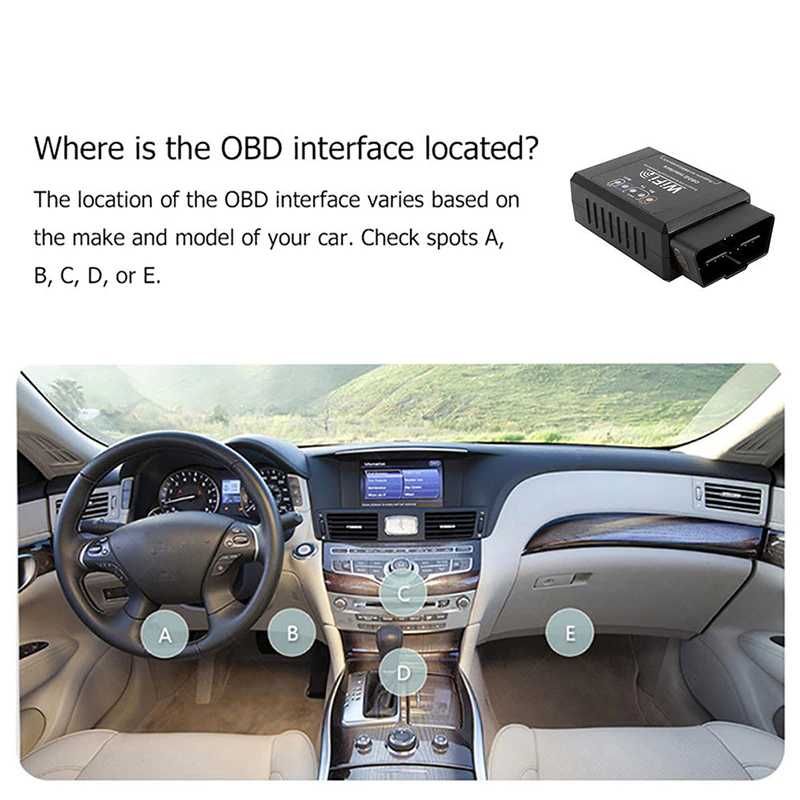 Букса OBD II Уред за диагностика с WI-FI четец на кодове №-3631