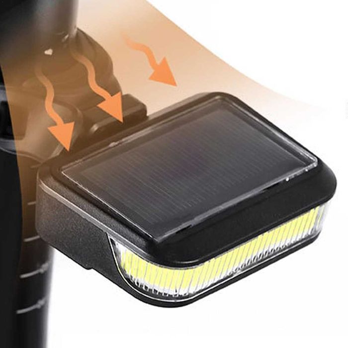 Многофункционален соларен LED фар за велосипед с USB - 2 в 1