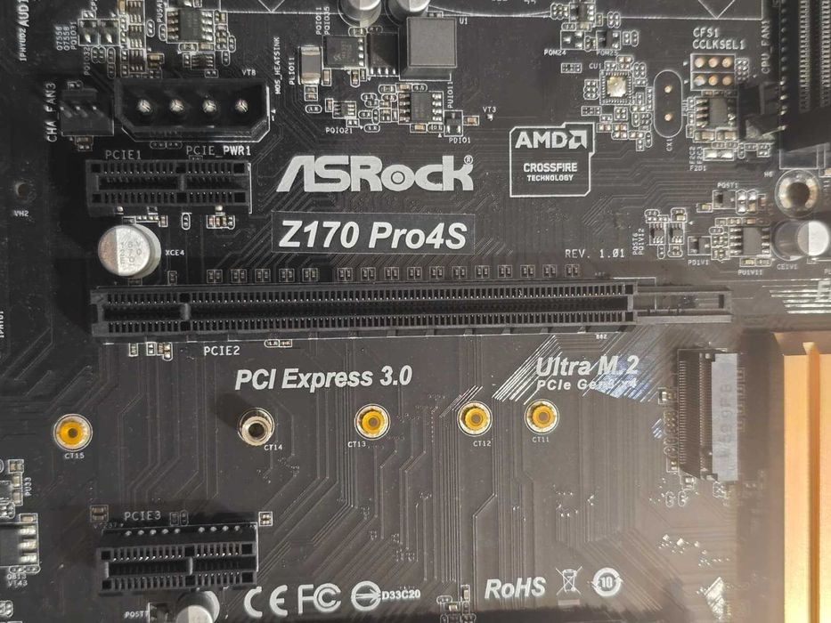 Placa de baza ASRock Z170 Pro4S, LGA1151, DDR4, PCI-E, USB 3.0