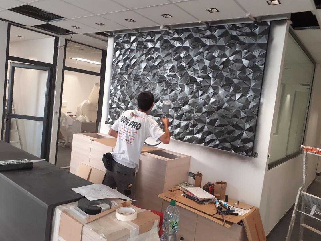Декоративни 3D панели - 3д гипсови панели, облицовки за стени, 0043