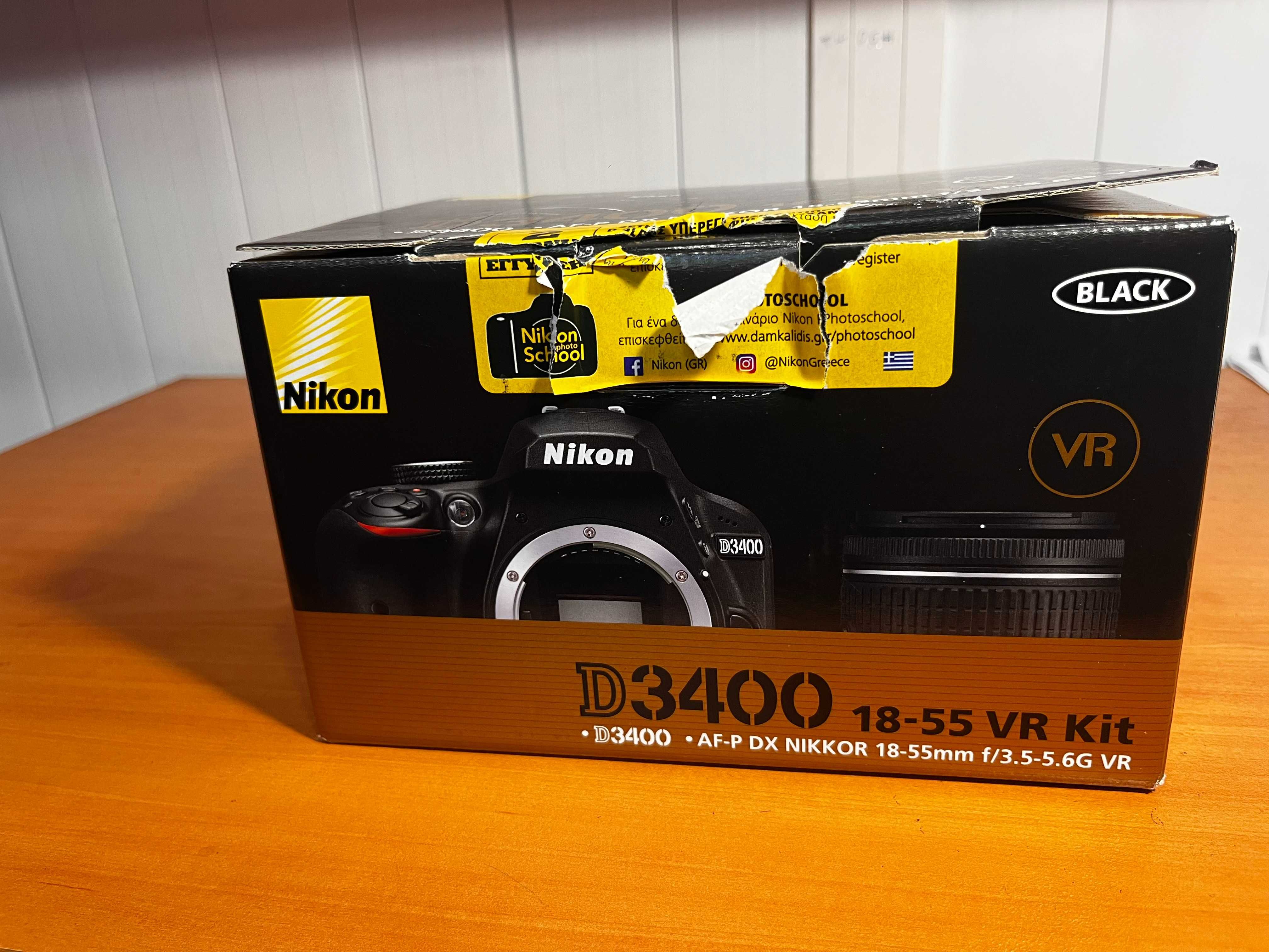 Nikon D3400 + 18-55mm VR Kit – Чисто нов!