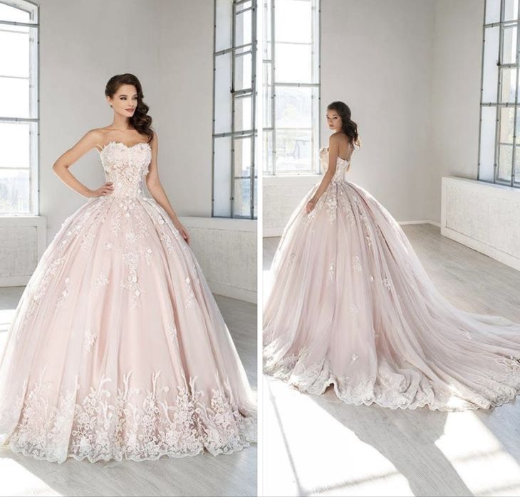 Rochie de mireasa Aryanna Karen culoare roz pal