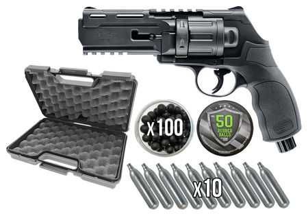 Pistol/Revolver Airsoft AutoAparare Co2 Modificat 26,4j BILE CAUCIUC
