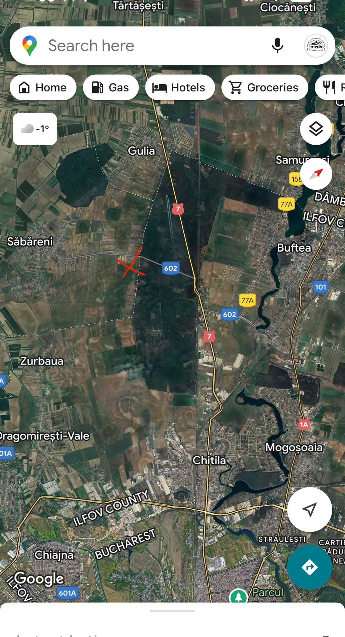 Teren Sabareni langa padure ideal pt casa sau investitie