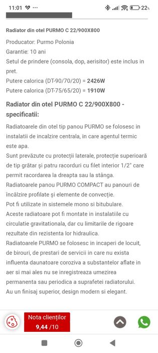 Calorifer din otel Purmo