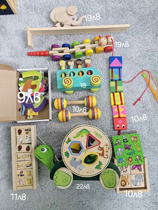 Детски дървени играчки, монтесори,образователни