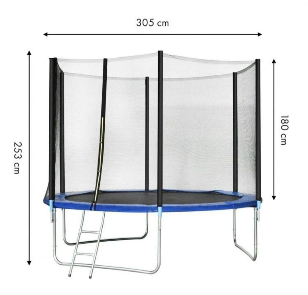 Trambulina 305 x 255 cm plasa de protectie scara inclusa maxim 150kg