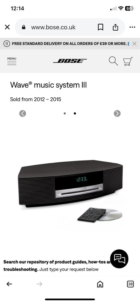 BOSE Wave Music System CD/Mp3 Radio Pret de Listă 600£ Made in UK