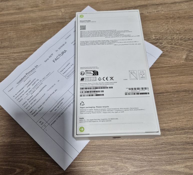 iPhone 17 Pro Max 512GB. Sigilat !! 2 Ani Garantie