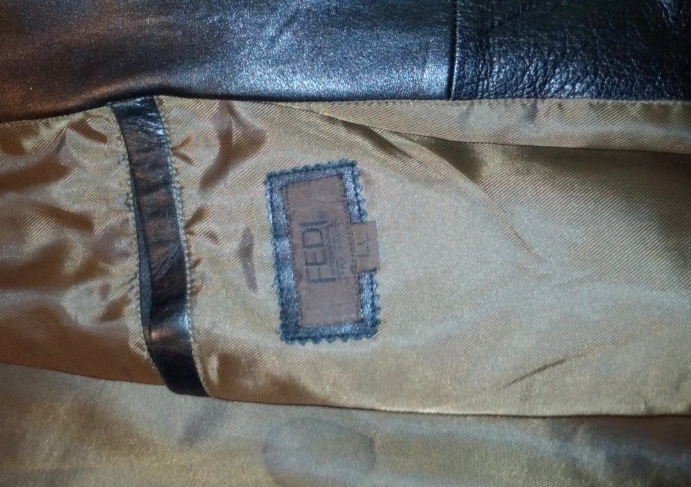 Sacou impecabil PIELE calitate slim fit Fedi Japonia - bust 120 cm