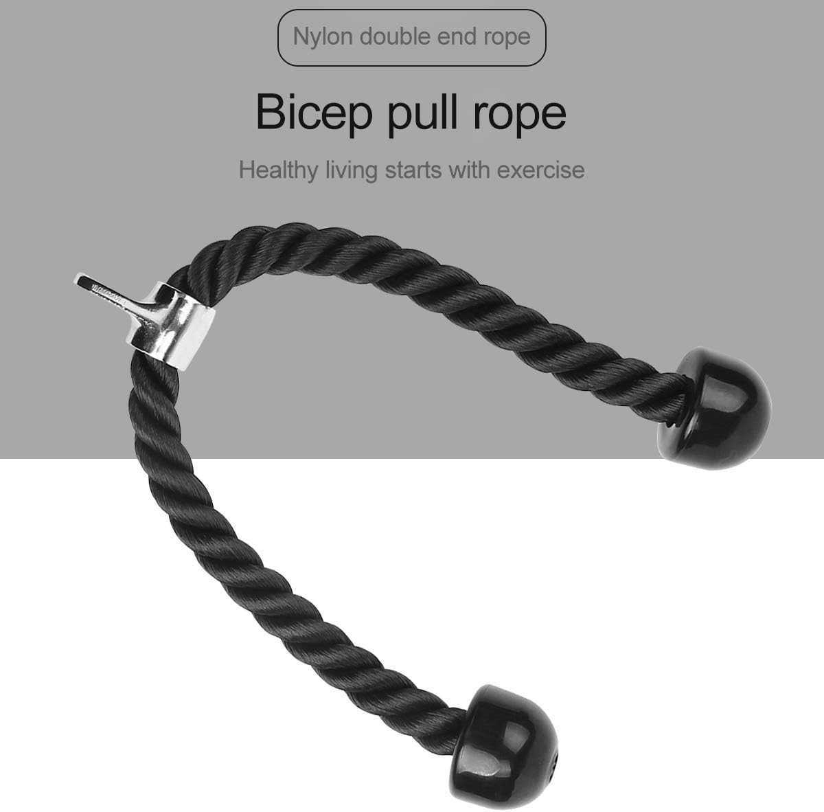 Sfoara pentru Triceps din Nylon cu Manere din Cauciuc Maxim 200kg 70cm