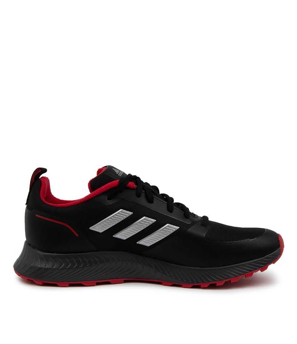 adidasi drumetie Adidas RunFalcon 2.0 TR, Negru/Rosu, 42->NOU, SIGILAT