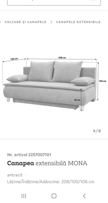 Canapea extesibila
