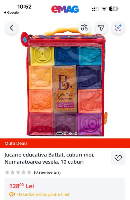 Cubi moi din cauciuc Batat – set complet 10 bucăți, stare excelentă!