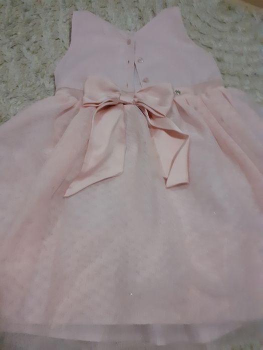 rochie noua h&m 110 4-5ani rochiță eleganta roz fundita
