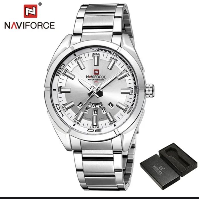 NaviForce Yangi soat! Suv utkazmidi, stalnoy, karobka! Dostavka bor