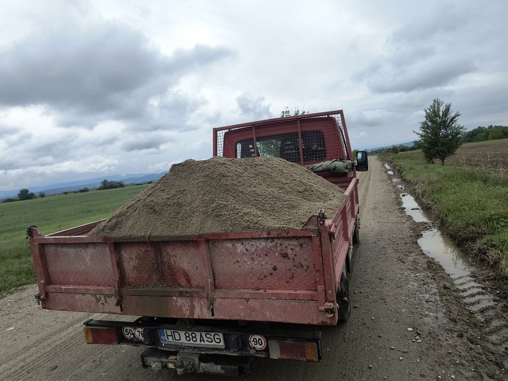 Transport nisip sort piatra pământ balast moloz