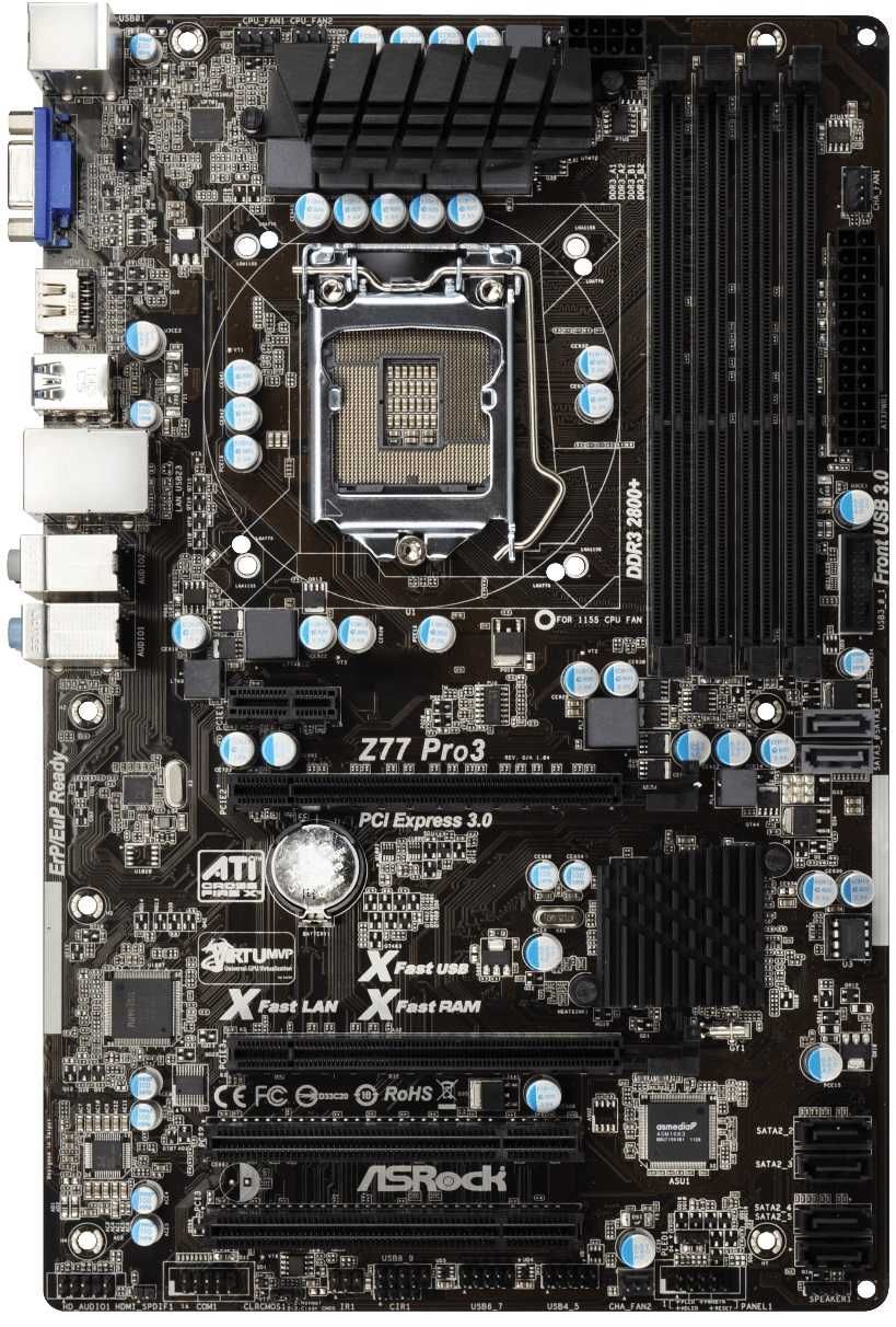 Дъно motherboard ASRock Z77 Pro3 LGA 1155 DDR3 OVERCLOCK