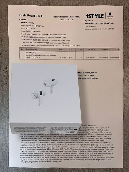 AirPods Pro 2 cu factura