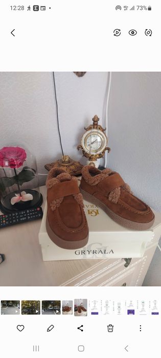 Замшевый сапожки на 35.5 -36р