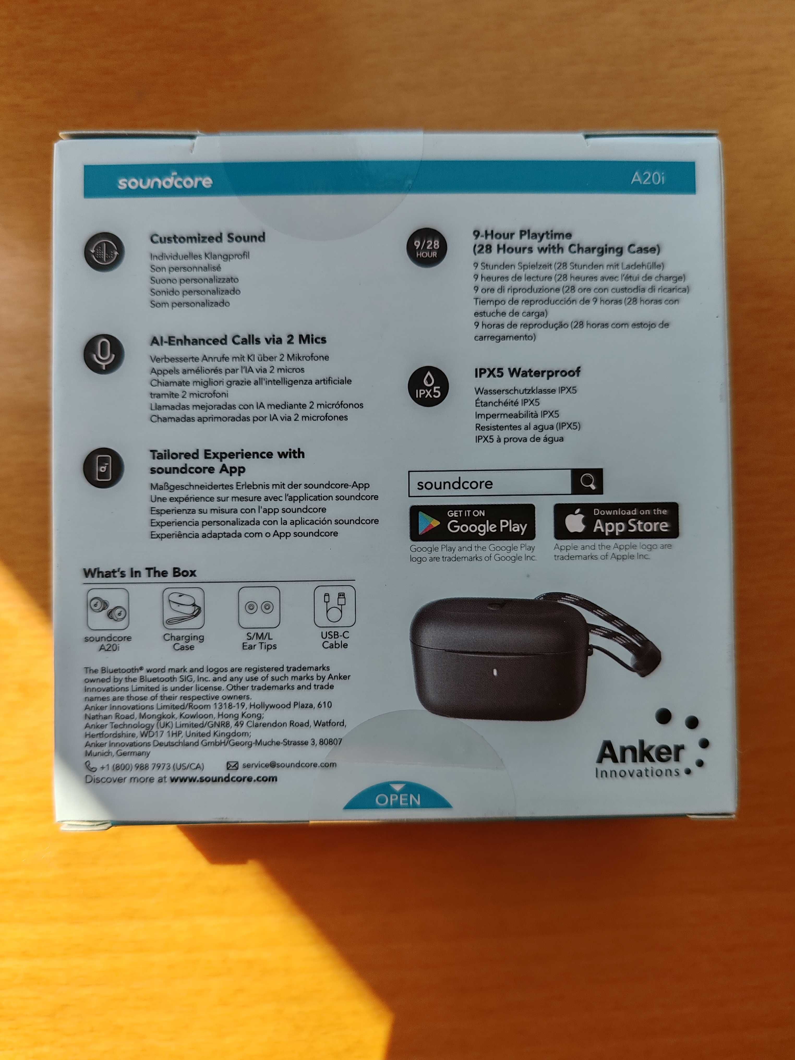 Неразопаковани Anker Soundcore A20i безжични Bluetooth слушалки, черни