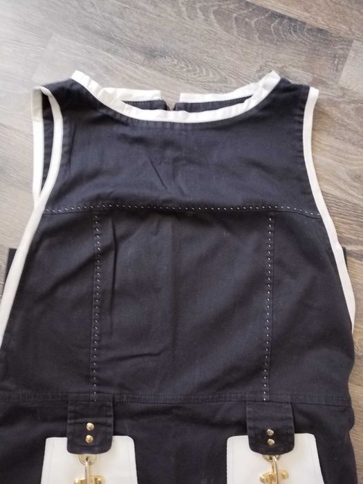 Рокля черна памучна къса