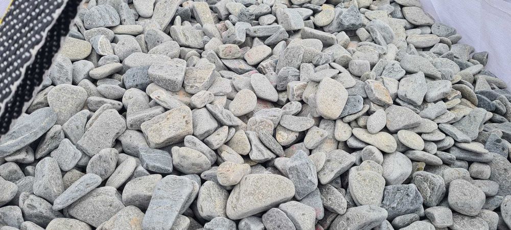 Piatra decorativa Thasos / Verde/ Fish Grey si alb concasat