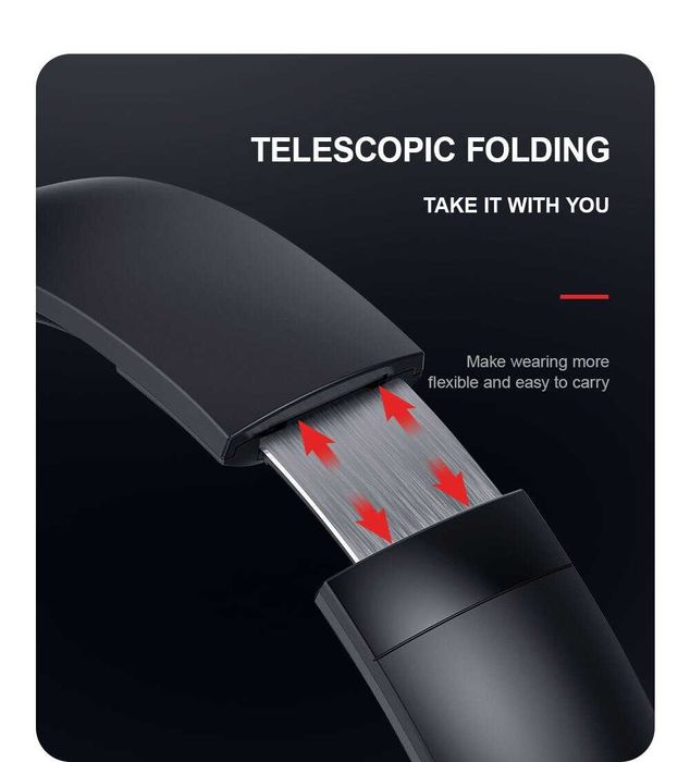 Безжични ( Bluetooth ) сгъваеми стерео слушалки.