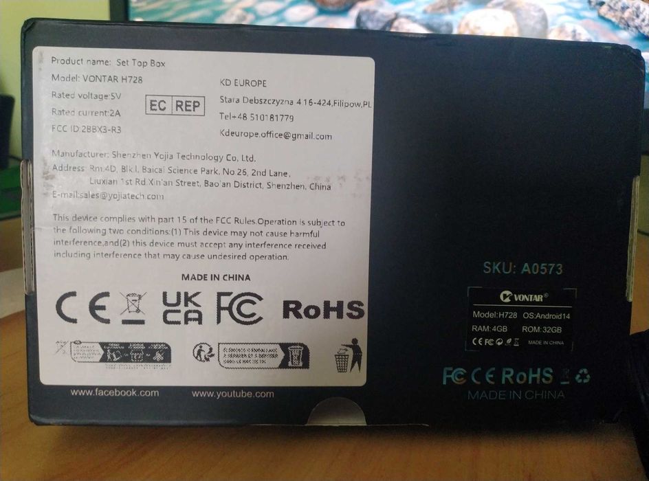 VONTAR H728 Android 14 TV Box