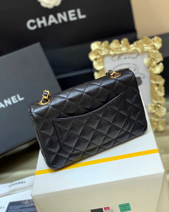Geanta Chanel Classic caviar 20cm, Premium